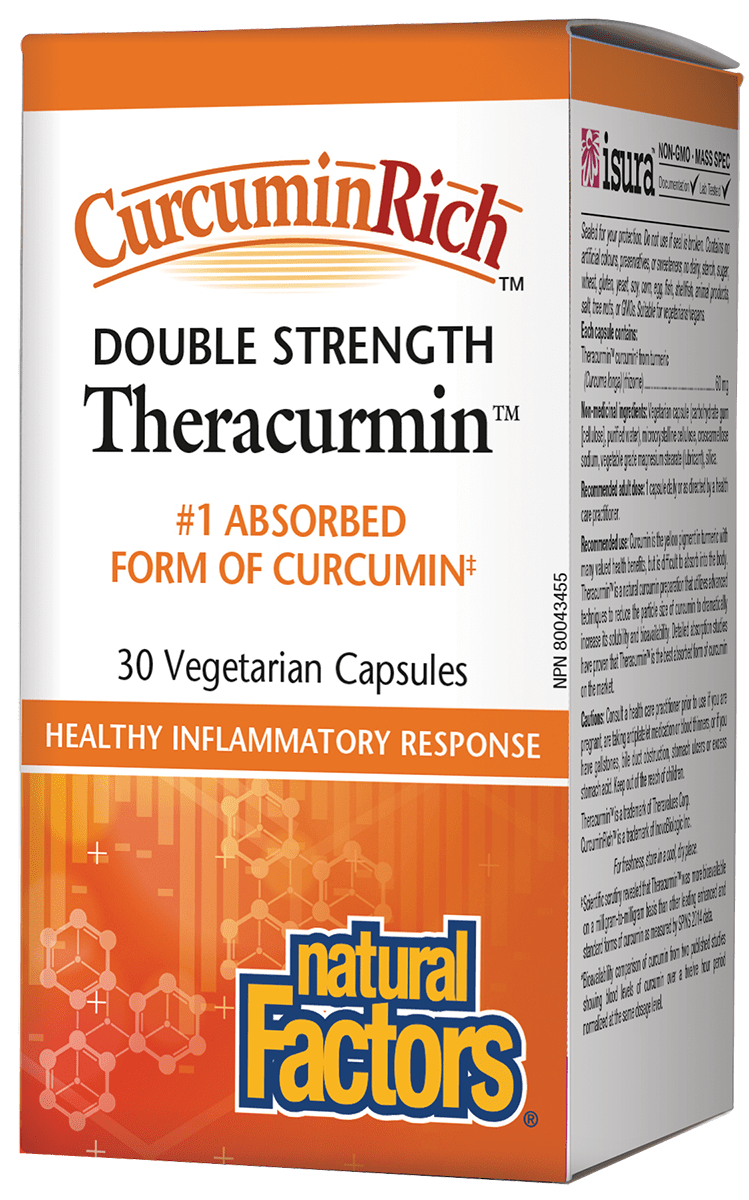 Natural Factors Theracurmin Double Strength 60mg 30 Vegatarian Capsules