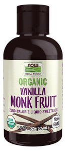 NOW Organic Monk Fruit Liquid Sweetener Vanilla 53ml