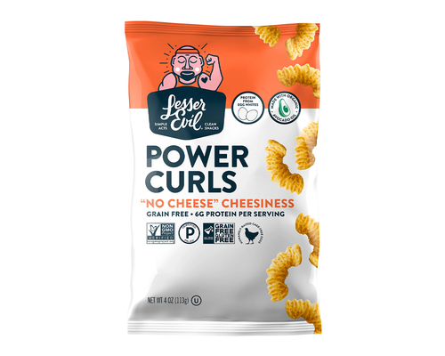 Lesser Evil Power Curls No Cheese Cheesiness 113g