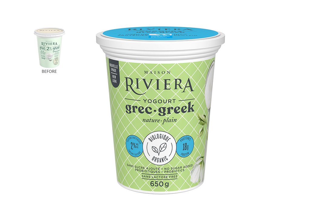 Maison Riviera Organic Plain Greek Yogurt 2% 650g