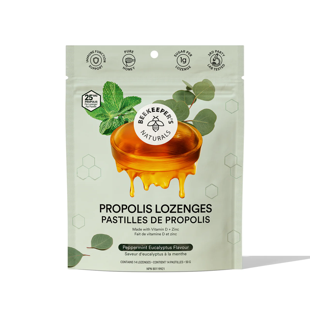 Beekeeper's Naturals Propolis Lozenges Peppermint Eucalyptus 50g