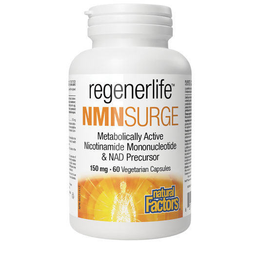 Natural Factors Regenerlife NMN Surge Nicotinomide Mononucleotide 150mg 60 Vegetarian Capsules