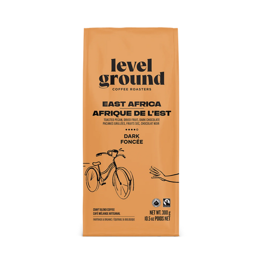 Level Grond Trading Organic East Africa Dark Roast Coffee Whole Bean 300g