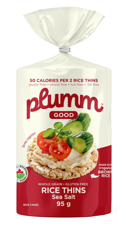 Plumm Good Organic Rice Cake Sea Salt 185g