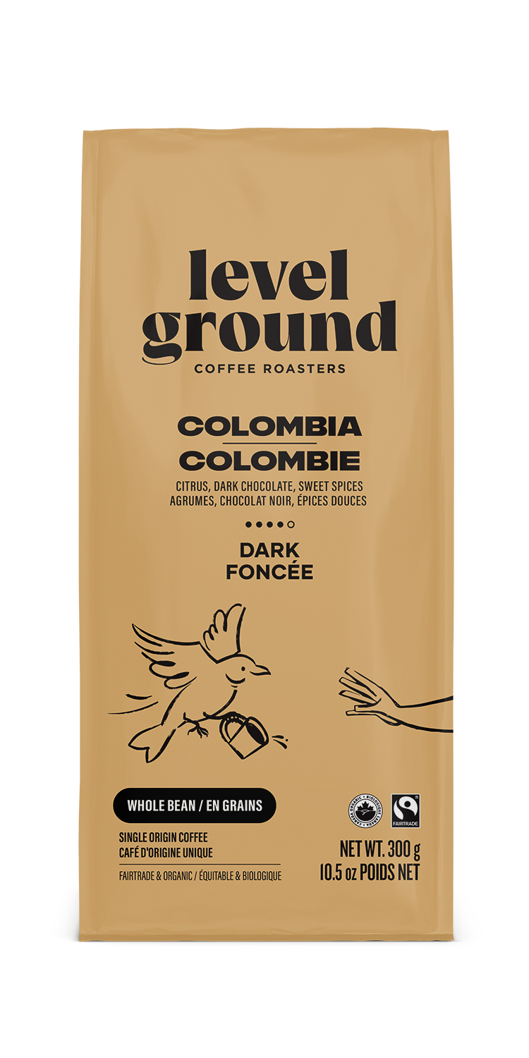 Level Ground Colombian Dark Roast Coffee Ground 908g
