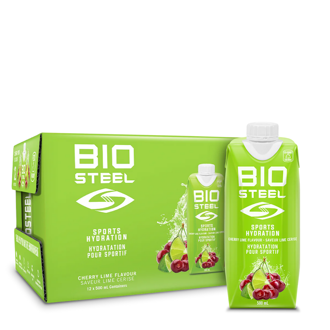 BioSteel Cherry Lime Sports Hydration Drink 500ml 12 pack