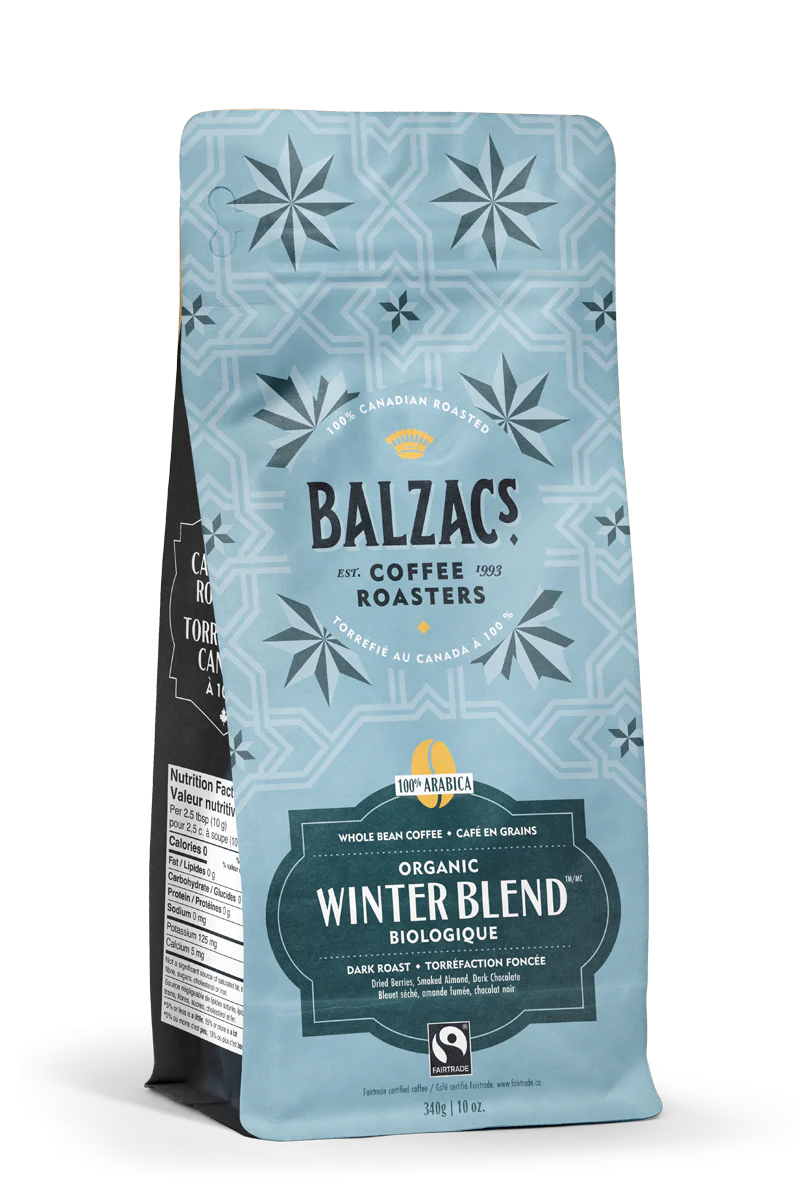 Balzac's Coffee Roaster Organic Winter Blend Marble Roast Coffee 340g