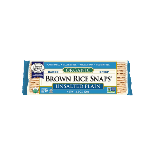 Edward & Sons Brown Rice Snaps Unsalted Plain 100g