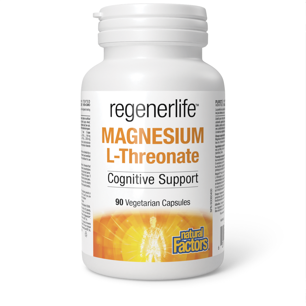 Natural Factors RegenerLife Magnesium L-Threonate 90 Vegetarian Capsules