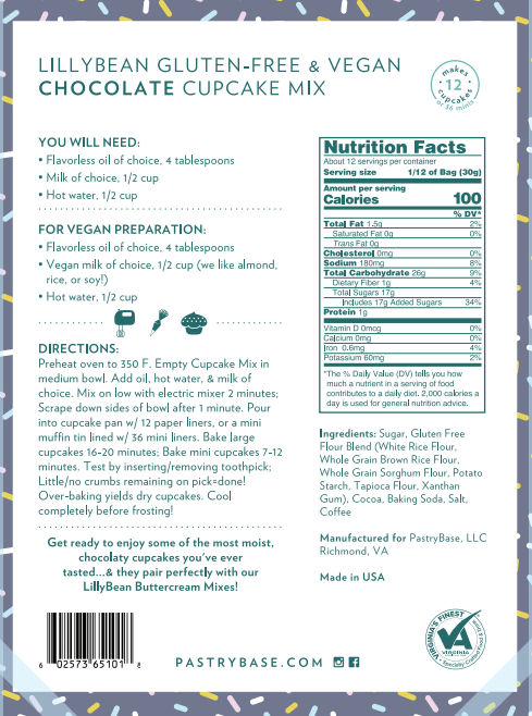 LillyBean Gluten Free Chocolate Cupcake Mix 368g
