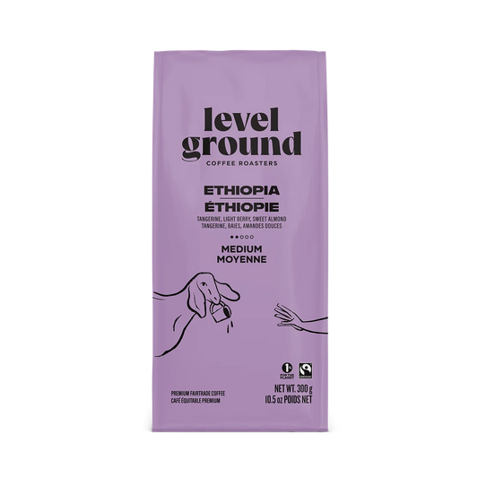 Level Ground Trading Ethiopia Medium Roast Coffee Whole Bean 300g