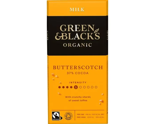 Green & Black's Organic Milk Chocolate Butterscotch 90g