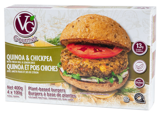 Vegan Gourmet Quinoa and Chickpea Burger 4 Pack 400g