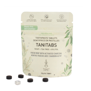 Tanit Toothpaste Tablets Fresh Mint Charcoal 62tab