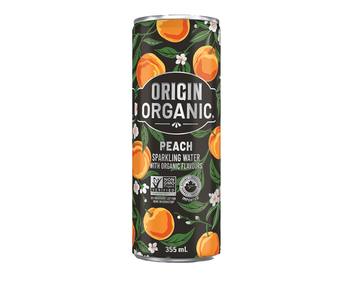 Origin Organic Sparkling Water Peach 355ml