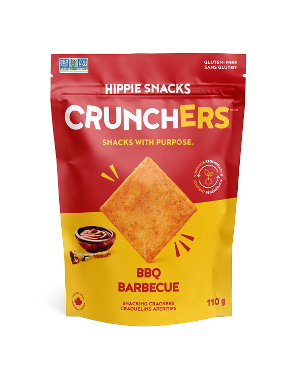 Hippie Snacks Crunchers BBQ Crunchers Crackers 110g
