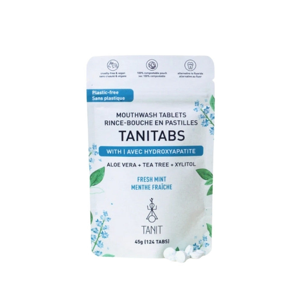TaniTabs Mouthwash Fresh Mint Pouch 124 Tablets