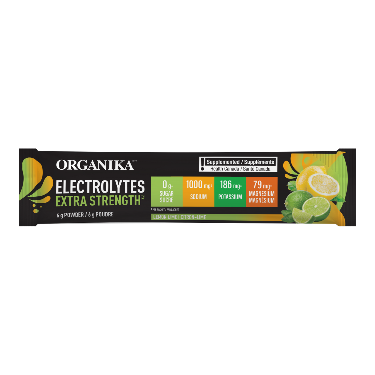 Organika Extra Strength Electrolytes Lemon Lime Single 6g