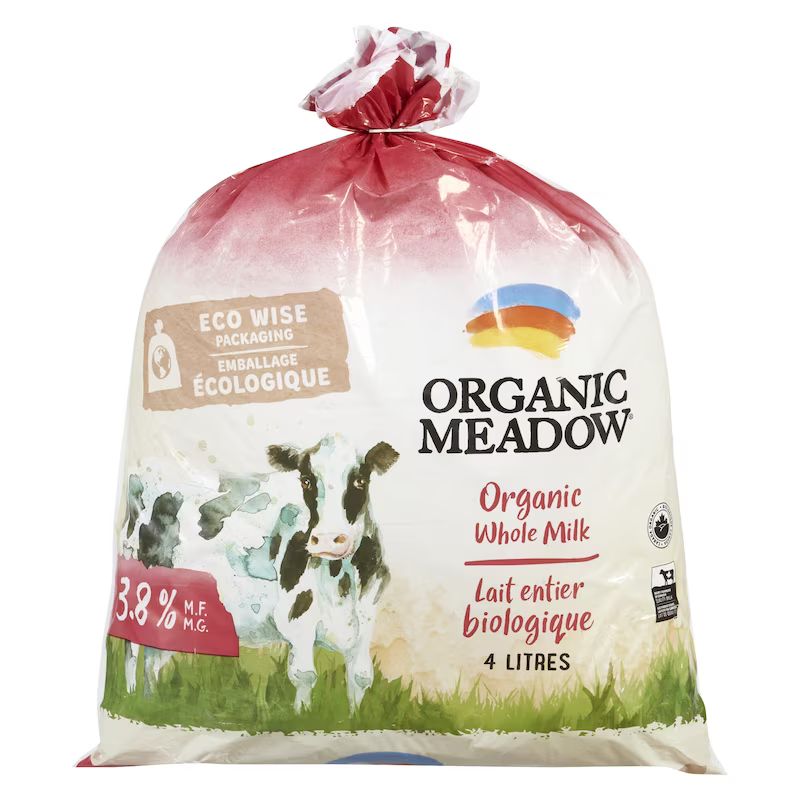 Organic Meadow Organic Whole 3.8% Milk 4L Pack