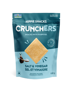 Hippie Snacks Salt Vinegar Crunchers Crackers 110g