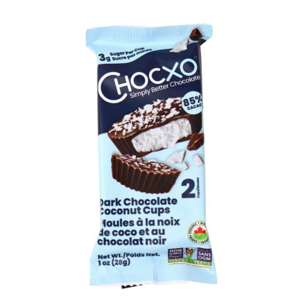 ChocXO 85% Dark Coconut Cup 2 pack 28g