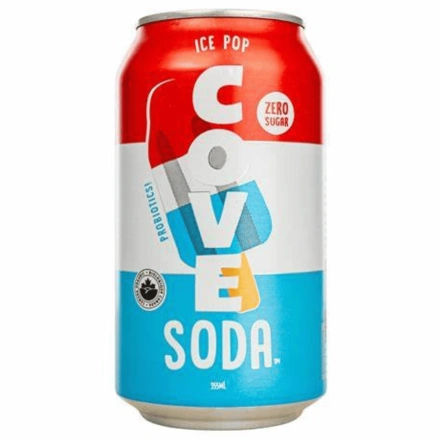Cove Organic Ice Pop Probiotic Soda 355ml