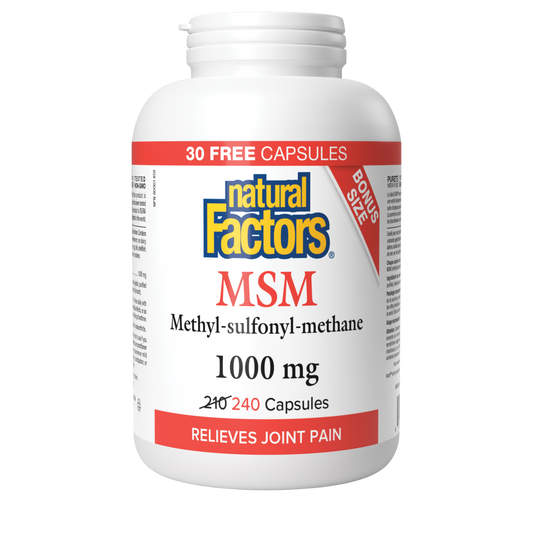 Natural Factors MSM 1000mg 240 Capsules