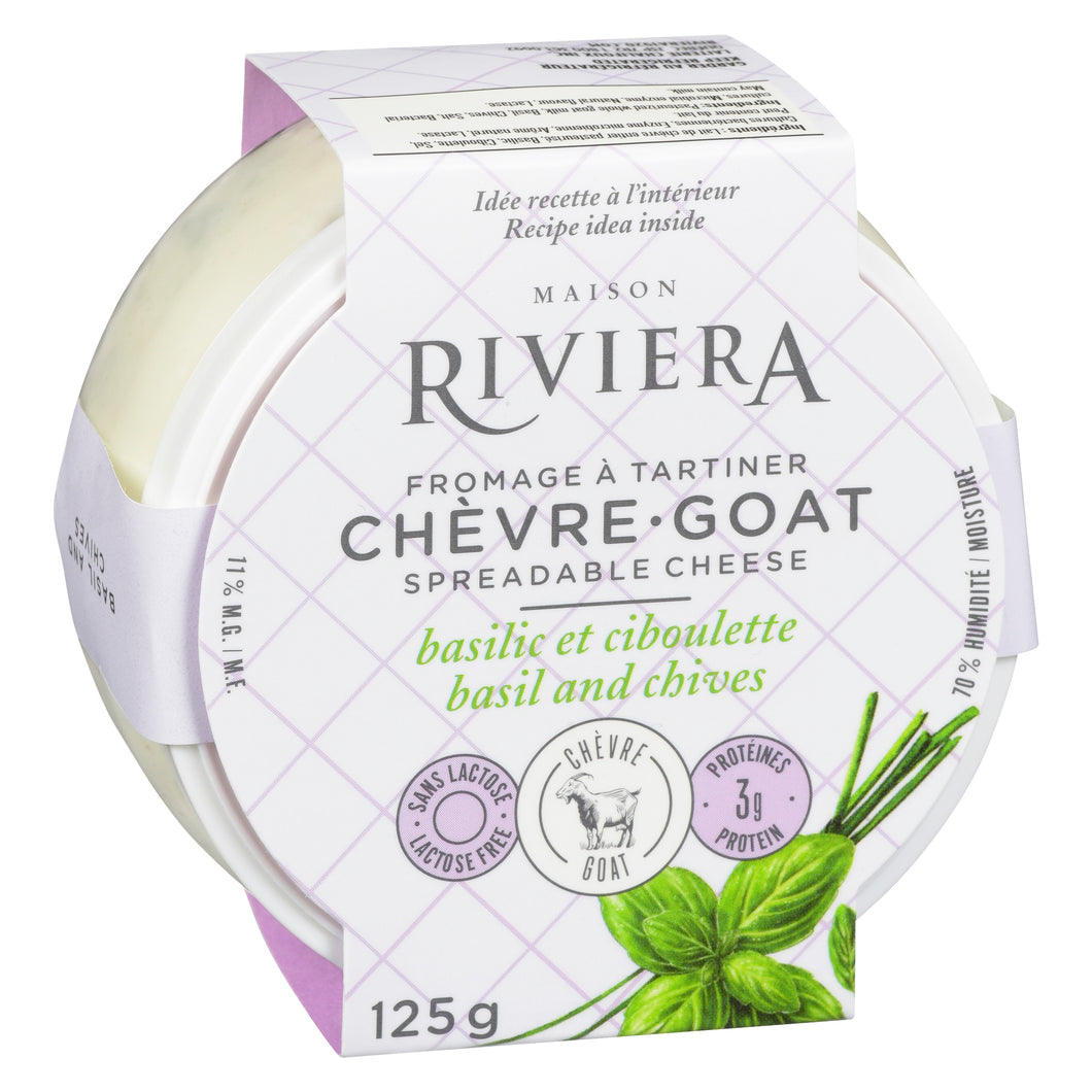 Maison Riviera Spread Goat Cheese Basil and Chive 125g
