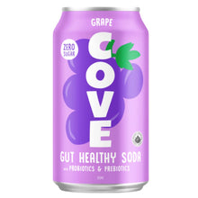 Load image into Gallery viewer, Cove Gut Healthy Soda Grape 355ml 4pk
