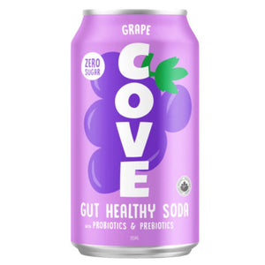 Cove Gut Healthy Soda Grape 355ml 4pk