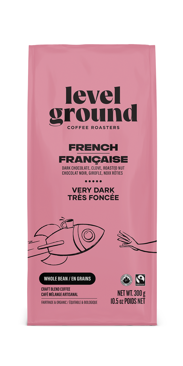 Level Ground Trading French Roast Whole Bean Coffee 300g