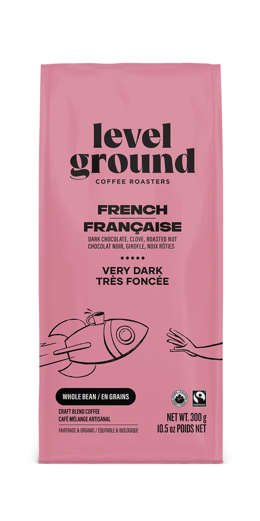 Level Ground Trading French Roast Whole Bean Coffee 300g
