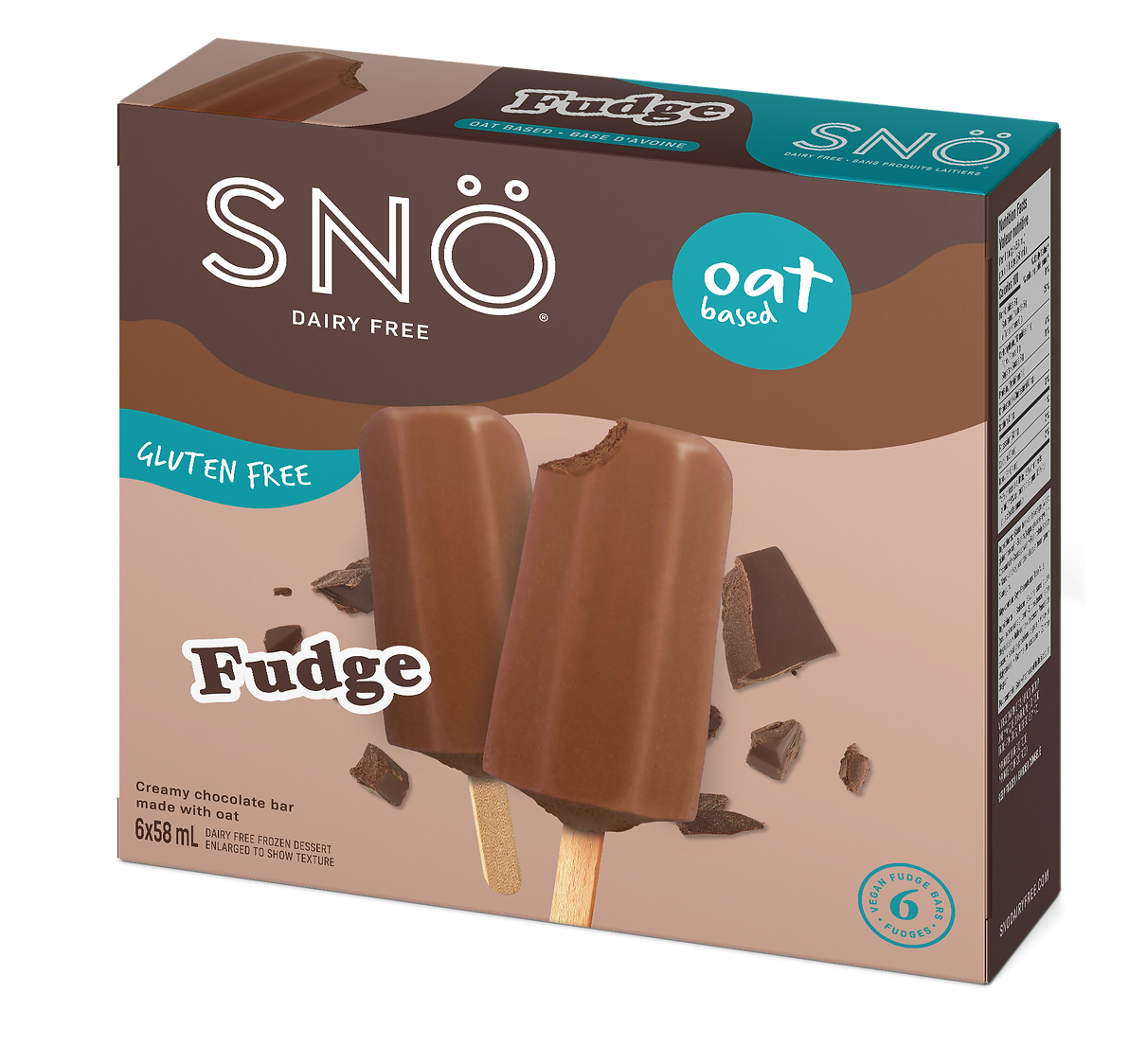 SNO Fudge Chocolate Pops 58ml 6 pack