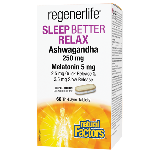 Natural Factors Regenerlife Sleep Better Relax 60 tablets
