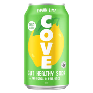 Cove Gut Healthy Soda Lemon Lime 355ml