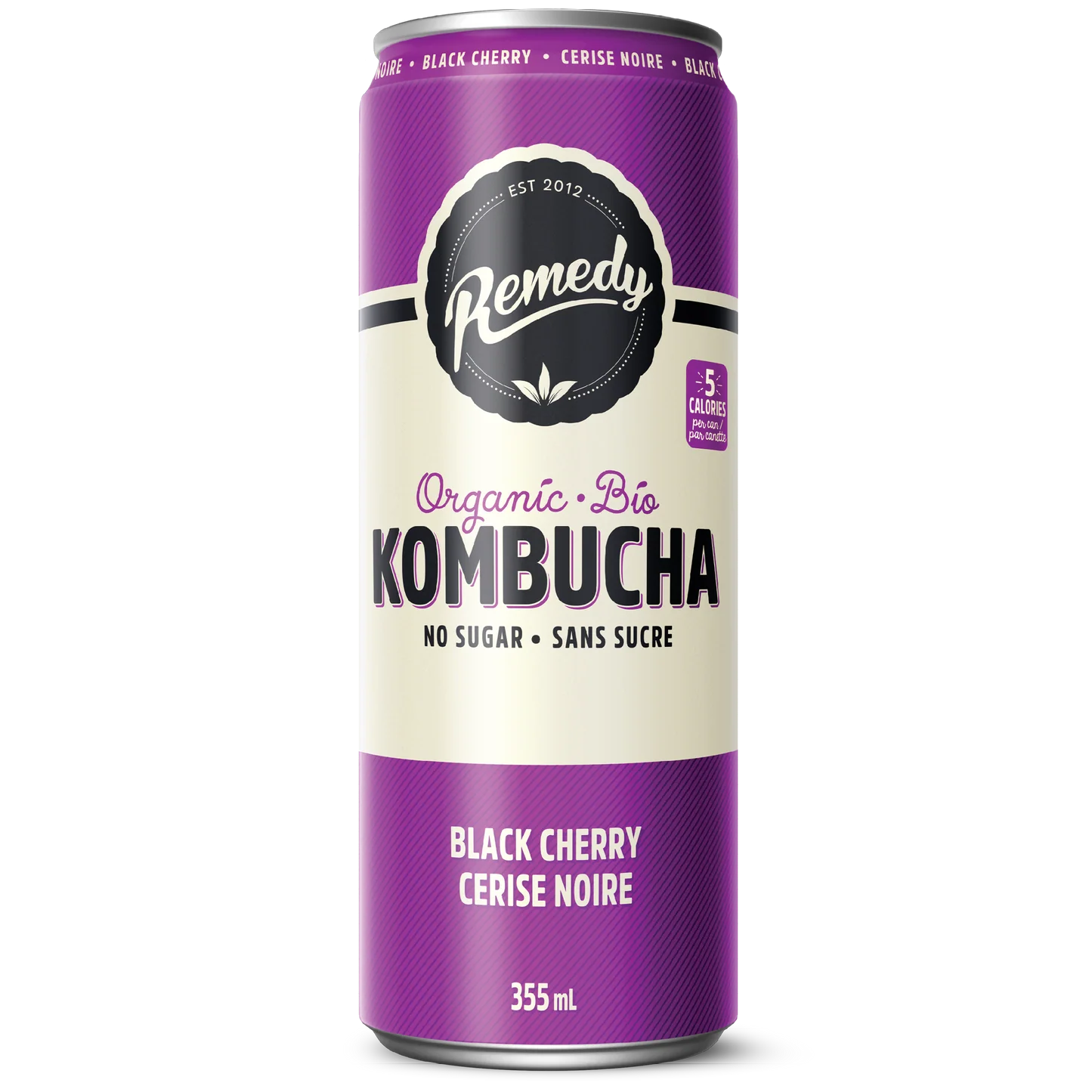 Remedy Organic Black Cherry No Sugar Kombucha 330ml