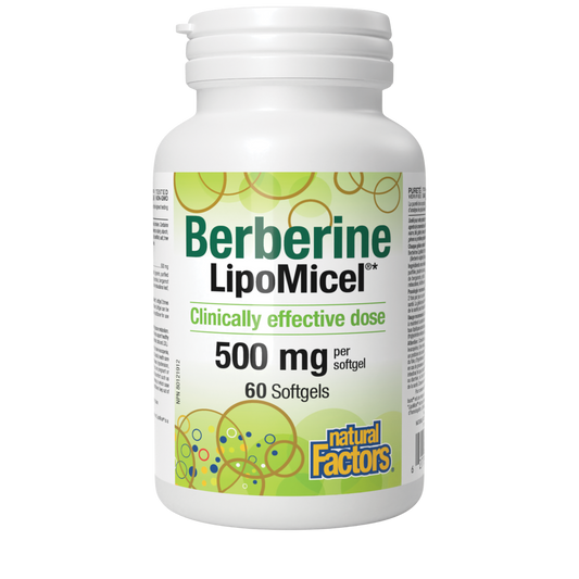 Natural Factors Berberine LipoMicel 60 Softgels