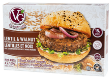 Load image into Gallery viewer, Vegan Gourmet Lentil and Walnut Burger 4 Pack 400g
