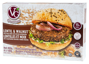 Vegan Gourmet Lentil and Walnut Burger 4 Pack 400g