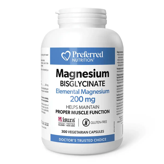 Preferred Nutrition Magnesium Bisglycinate 200mg 300vcaps
