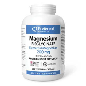 Preferred Nutrition Magnesium Bisglycinate 200mg 300vcaps