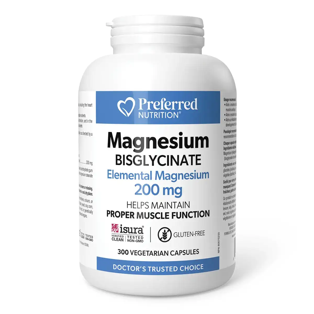 Preferred Nutrition Magnesium Bisglycinate 200mg 300vcaps