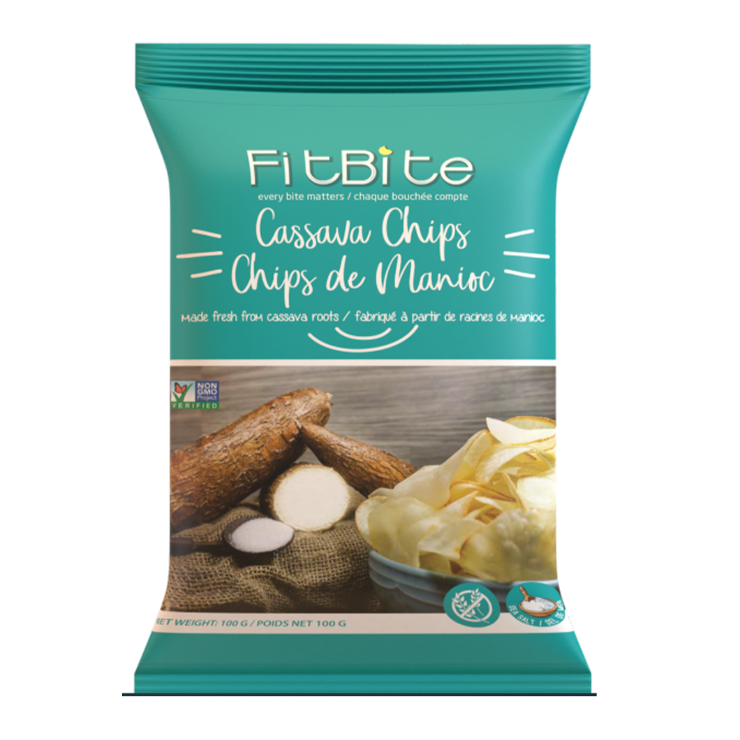 FitBite Sea Salt Cassava Chips 100g