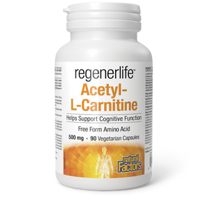 Natural Factors Regenerlife Acetyl-L-Carnitine 500mg 90 Vegetarian Capsules