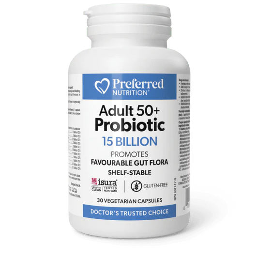 Preferred Nutrition Adult 50+ Probiotic 15 Billion 30vcaps