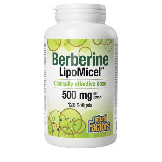Natural Factors Berberine LipoMicel 120 Softgels