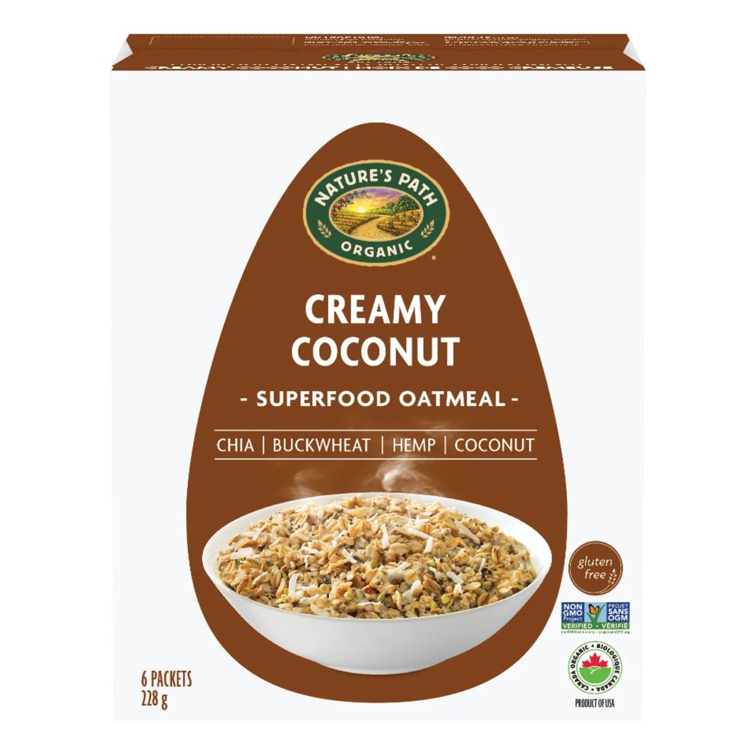 Nature's Path Organic Creamy Coconut Oatmeal 6pk 228g