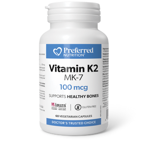 Preferred Nutrition Vitamin K2 100mcg 60 Vegetable Capsules