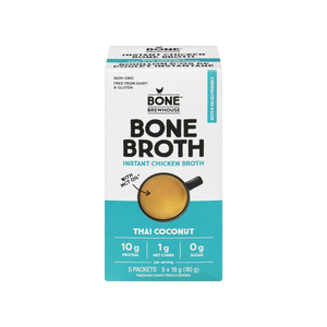 BoneBrewhouse Thai Coconut Instant Chicken Bone Broth 80g 5pk