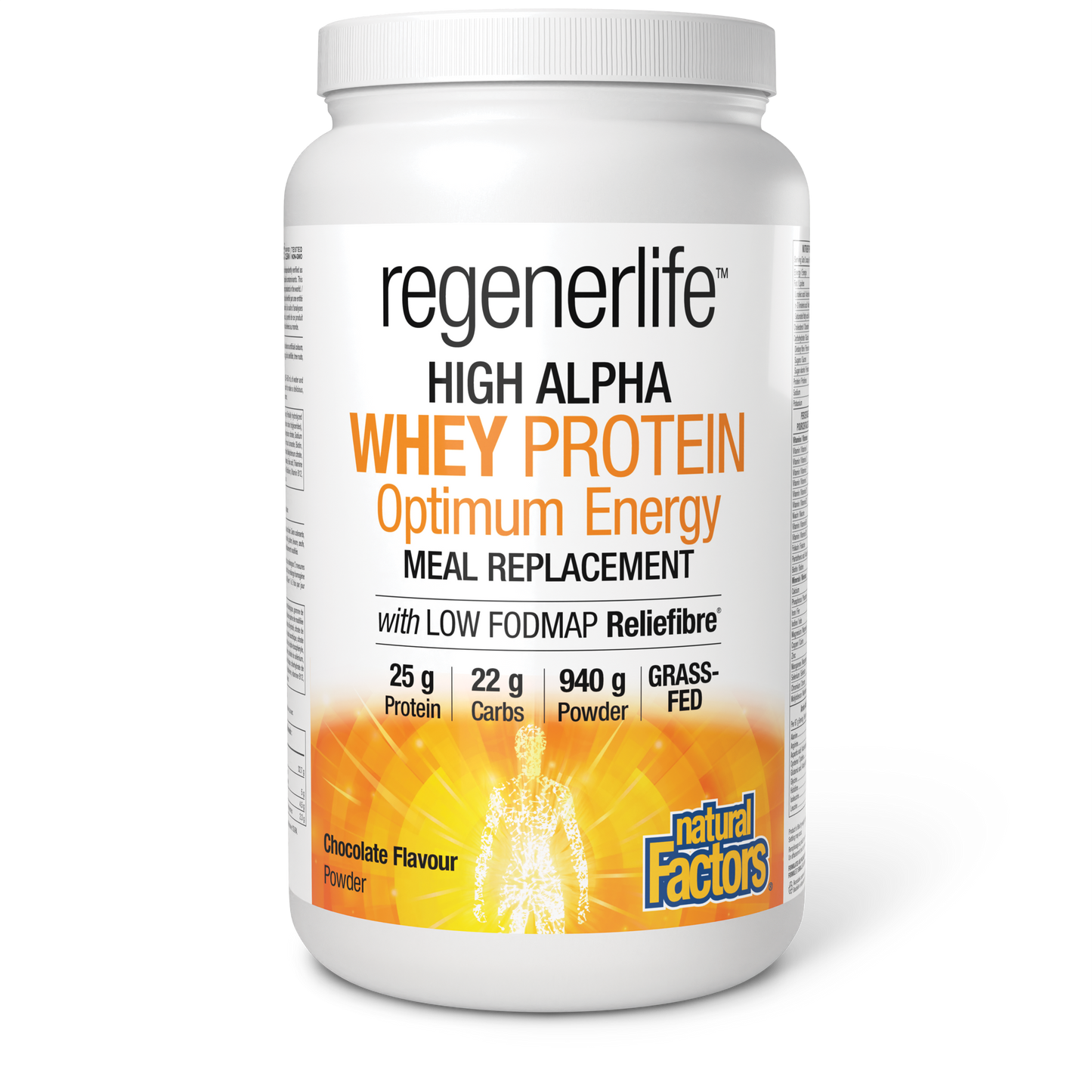 Natural Factors RegenerLife High Alpha Whey Protein Chocolate 940g